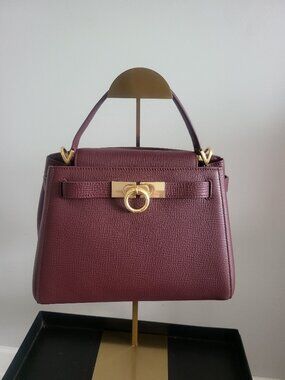 Parisa Wang Burgundy Micro Madison top handle bag